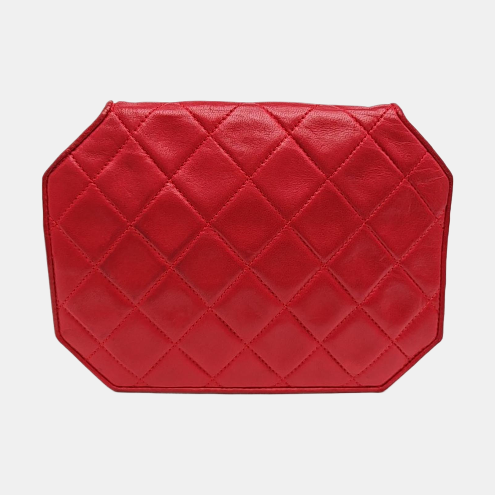 Quilted Lambskin Shoulder Bag Red