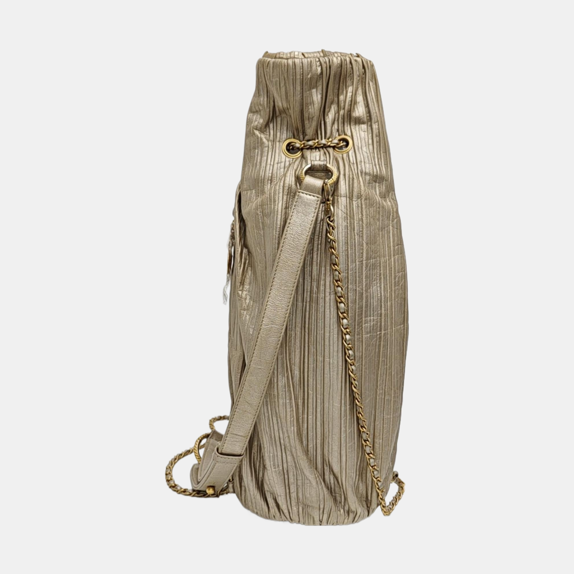 Calfskin Bucket Bag Beige