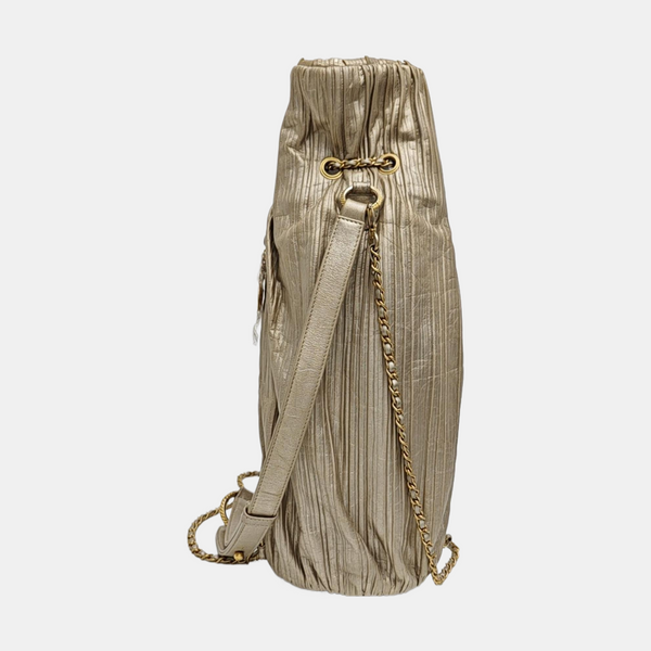 Calfskin Bucket Bag Beige