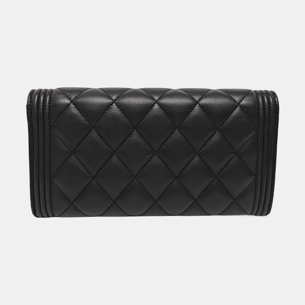 BOY CHANEL Mini Quilted Calfskin Black