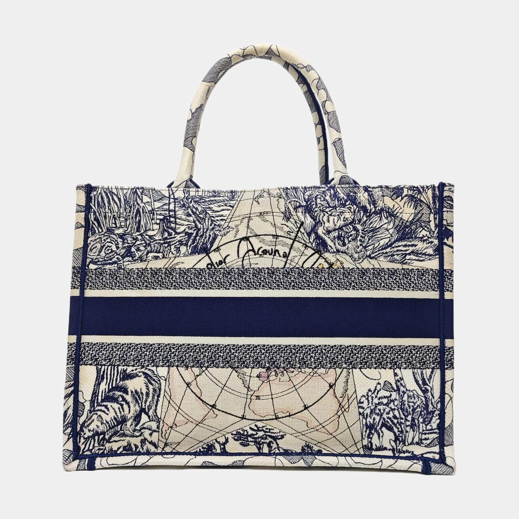 Book Tote Medium Canvas Blue