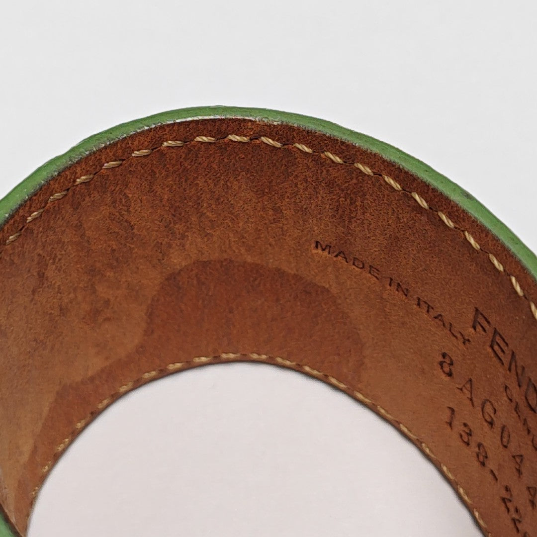 Leather Green Bangle