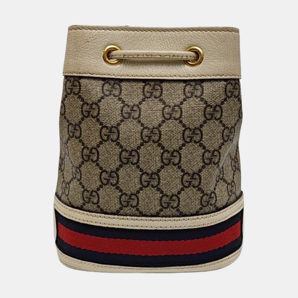 Ophidia Mini Monogram Coated Canvas Beige
