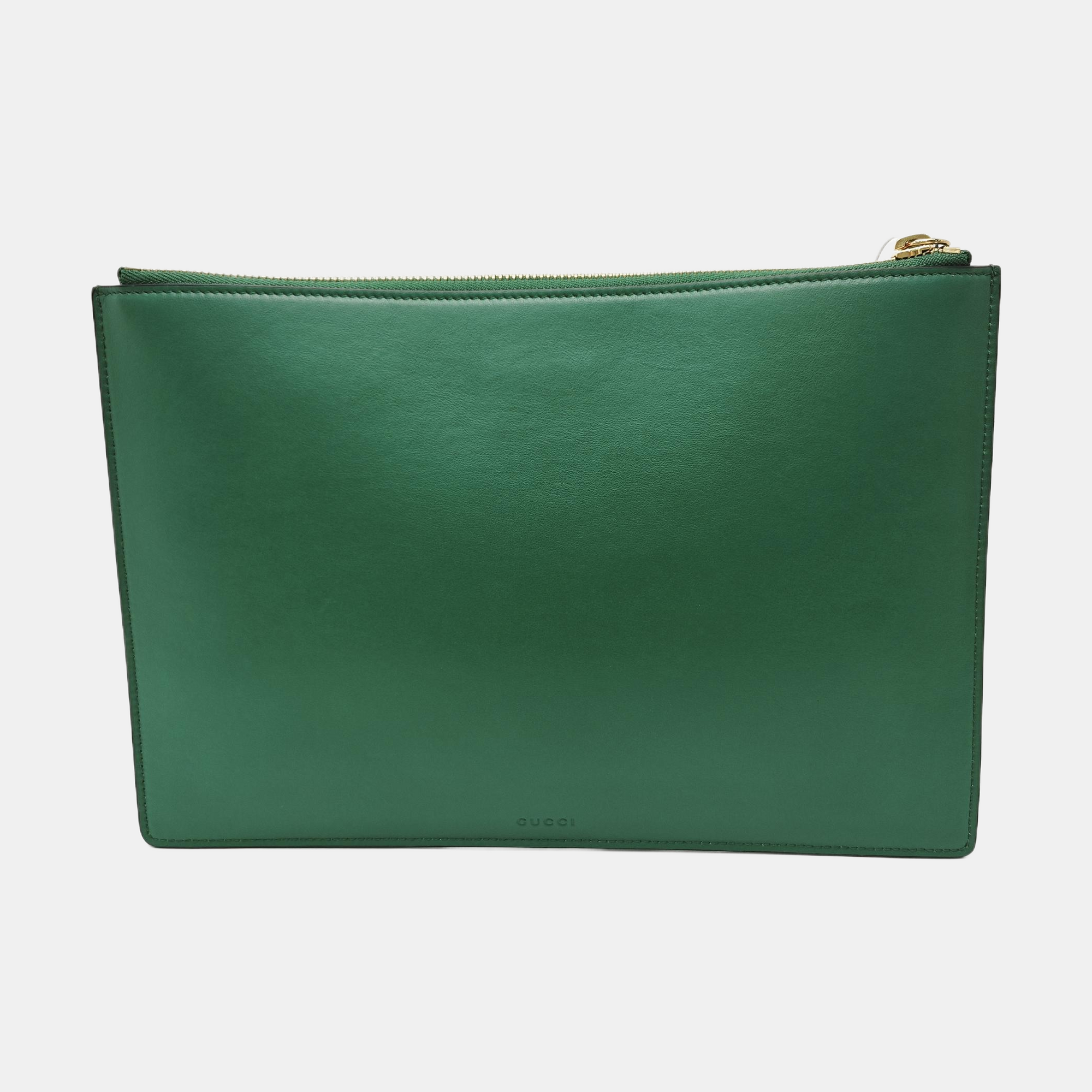 Calfskin Clutch Green