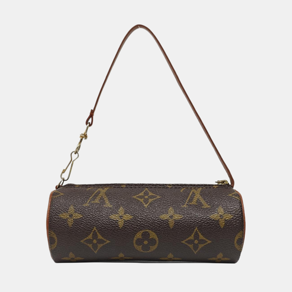 PAPILLON Mini Monogram Coated Canvas Brown