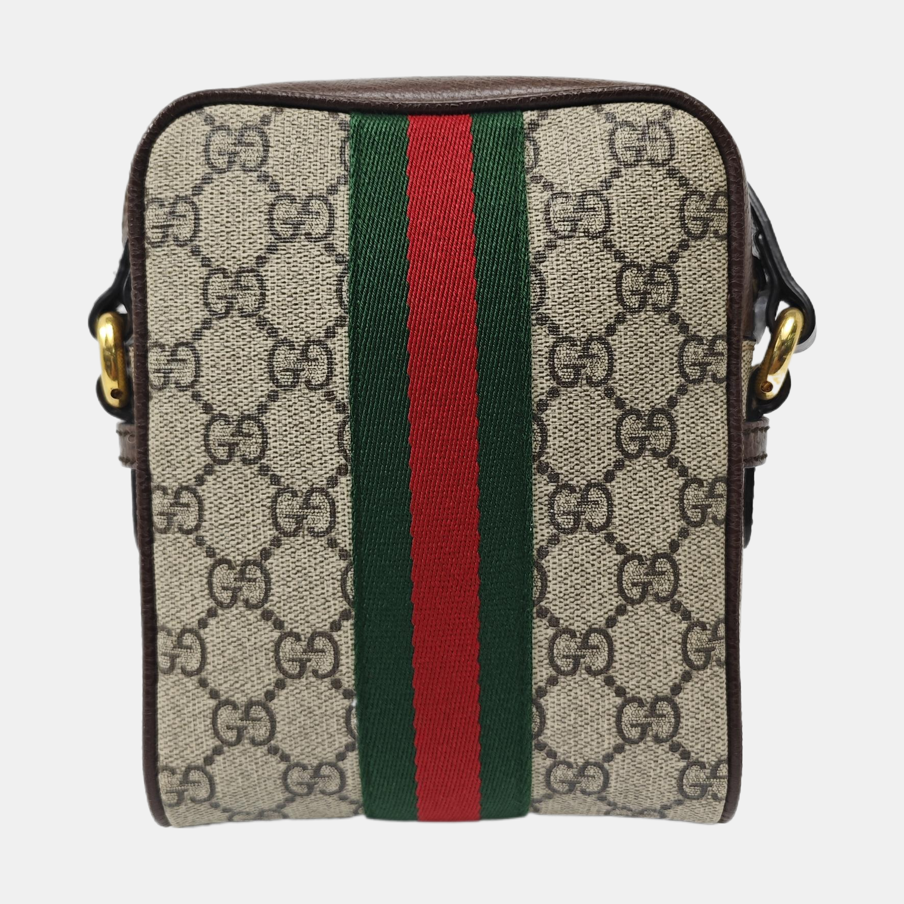 Ophidia Small Monogram Coated Canvas Beige