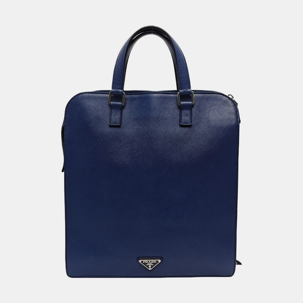 Saffiano Calfskin Tote Bag Blue