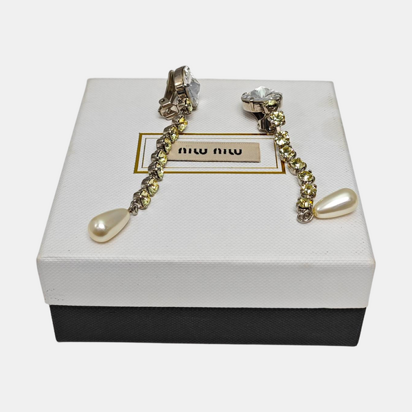 Metal Clear Clip On Earrings