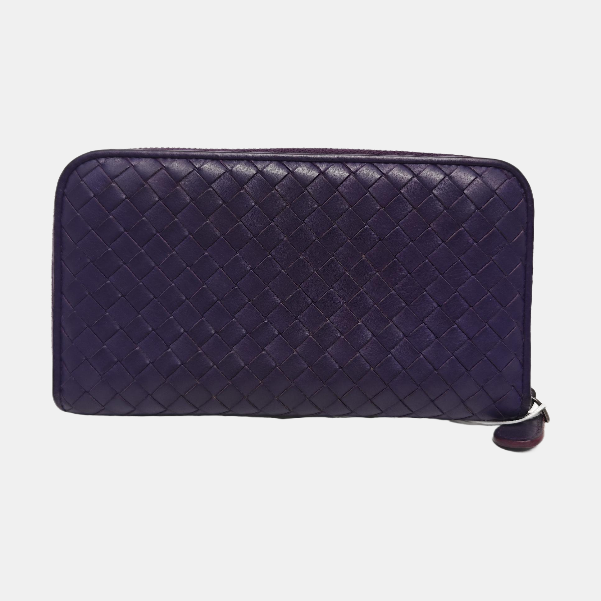 Lambskin Wallet Purple