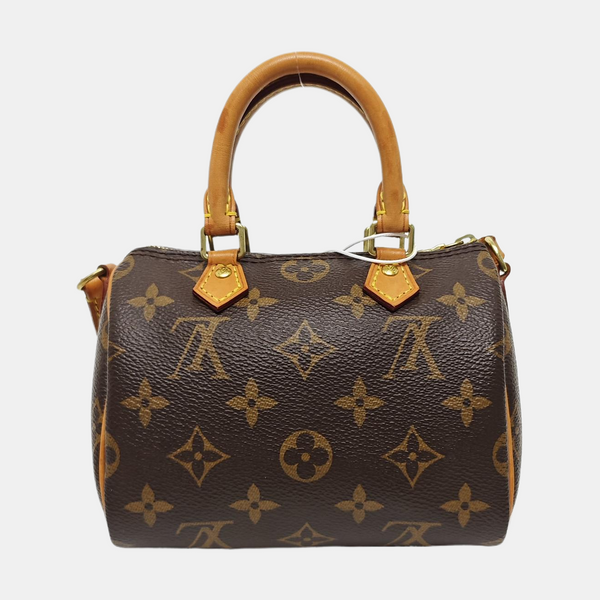 SPEEDY Nano Monogram Coated Canvas Brown