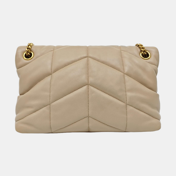 PUFFER Small Quilted Lambskin Brown