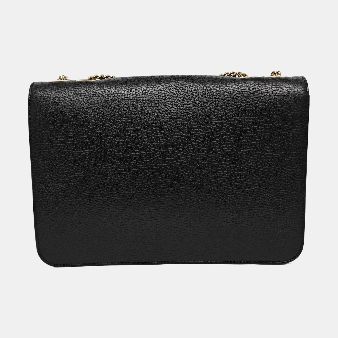 Interlocking G Large Calfskin Black