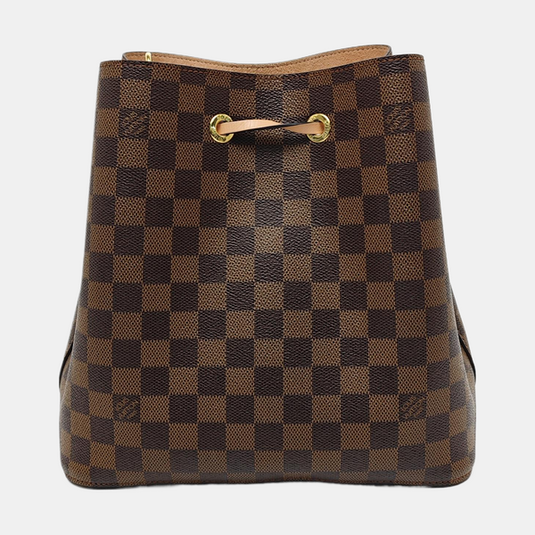 NÉONOÉ MM Damier Ebene Coated Canvas Brown