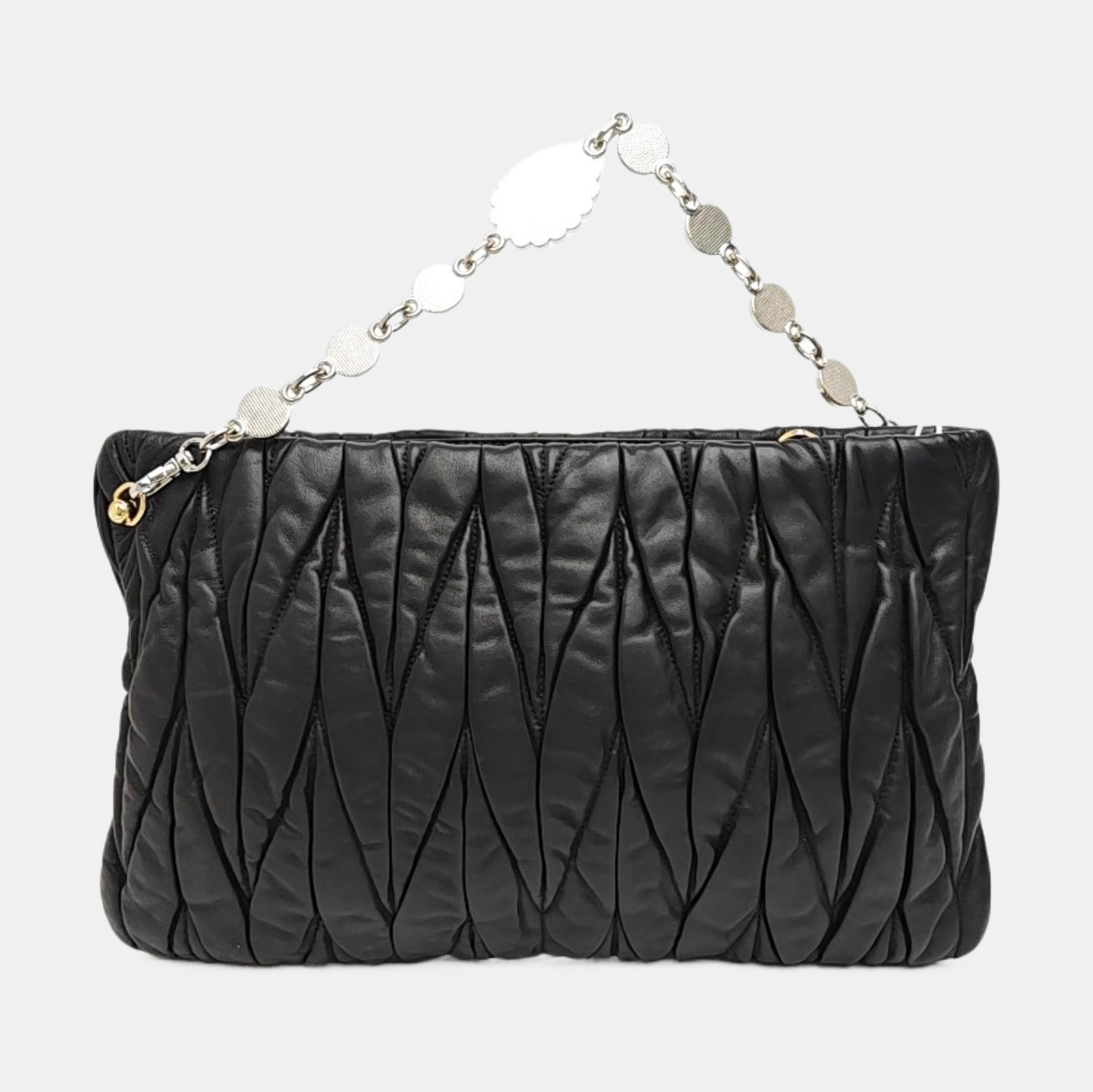 Quilted Lambskin Shoulder Bag Black