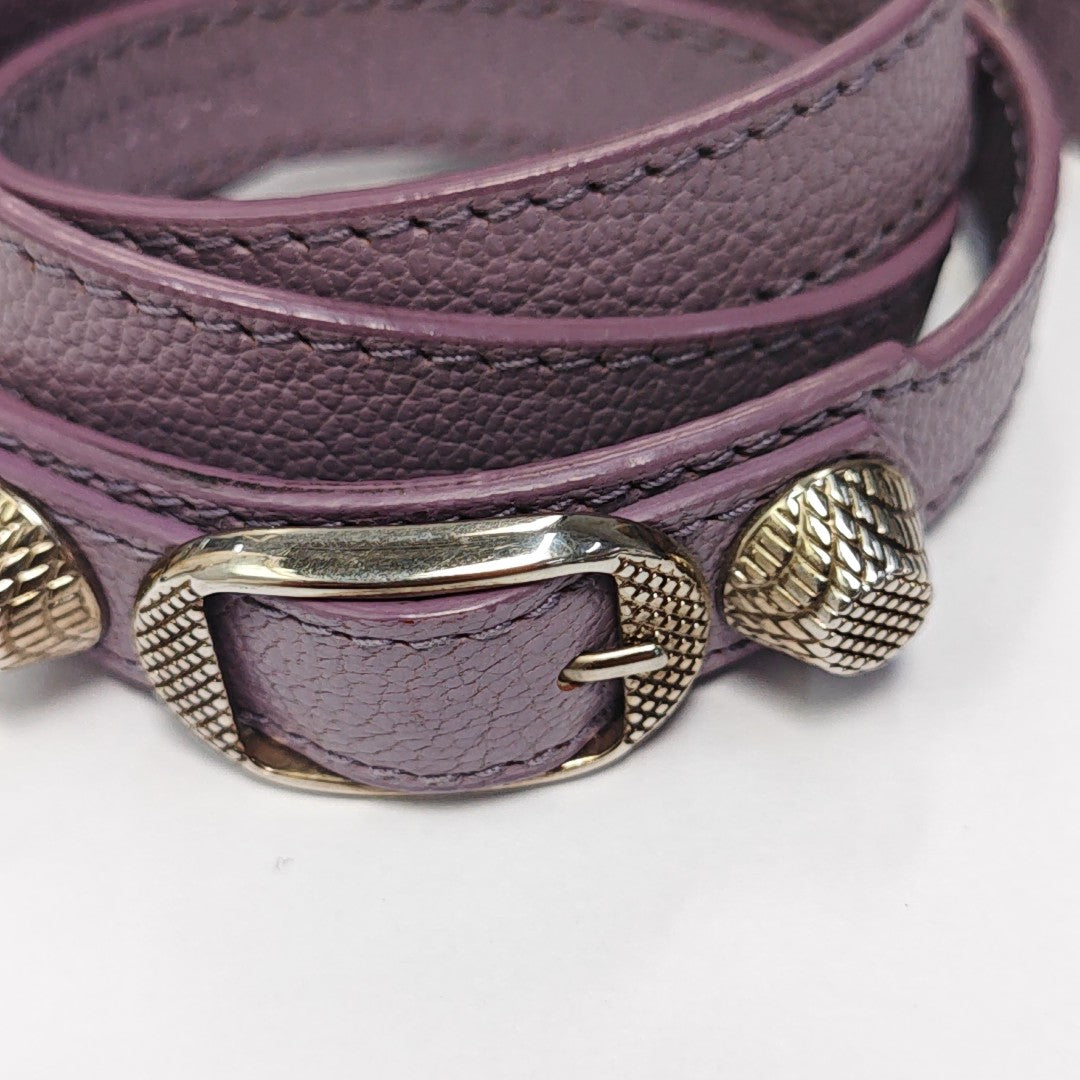 Leather Purple Bangle