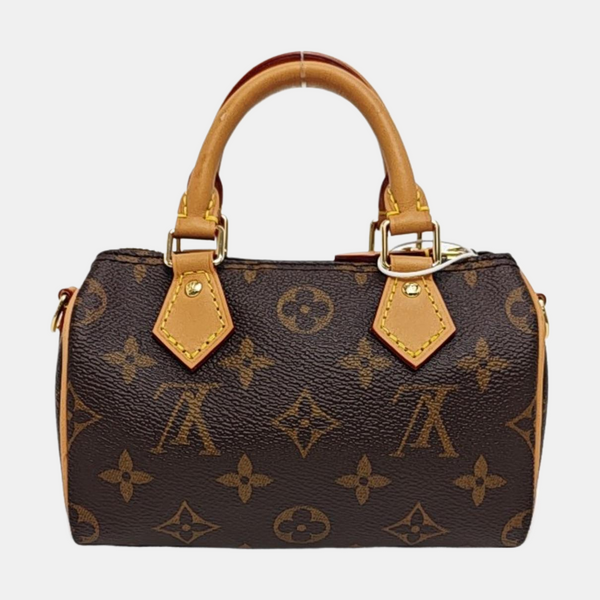 SPEEDY Nano Monogram Coated Canvas Brown
