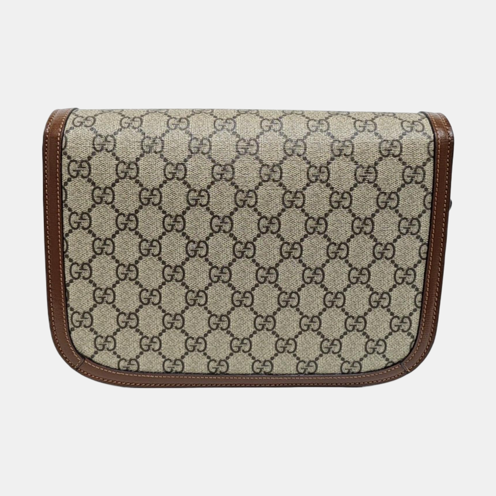Horsebit 1955 Small Monogram Coated Canvas Black