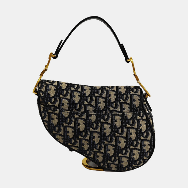 Saddle Mini Oblique Canvas Blue