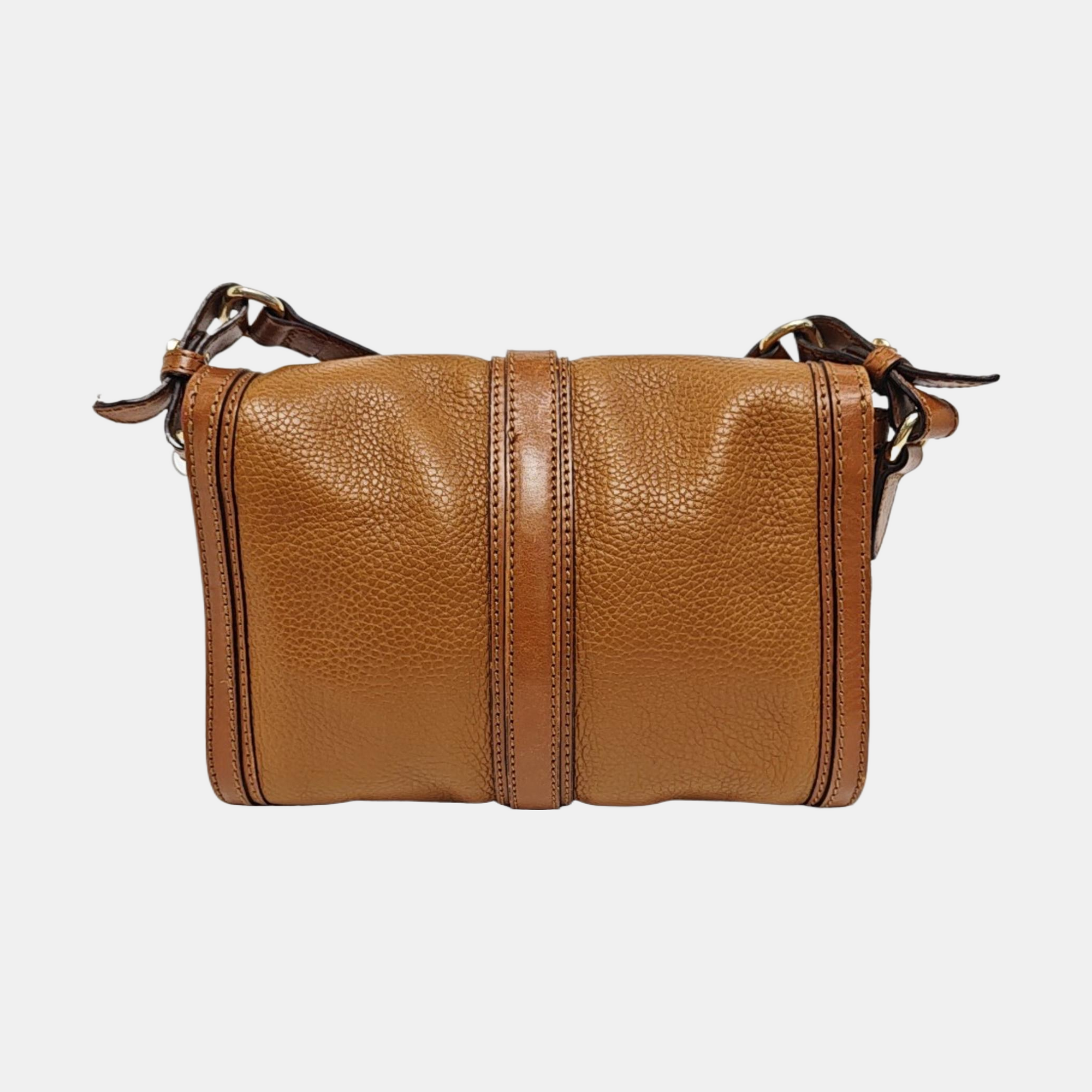 Calfskin Shoulder Bag Brown