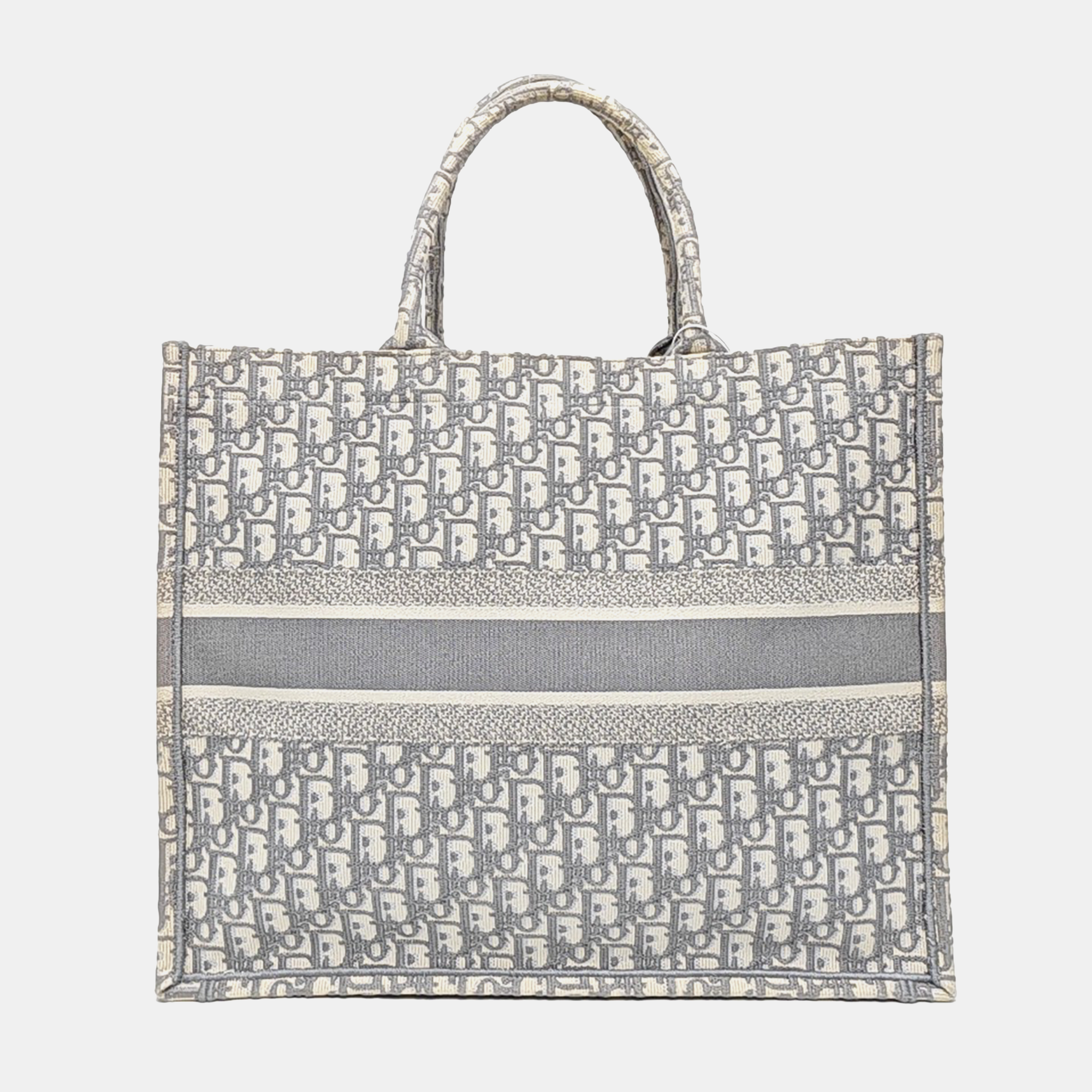 Book Tote Large Oblique Canvas Gray