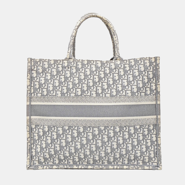 Book Tote Large Oblique Canvas Gray