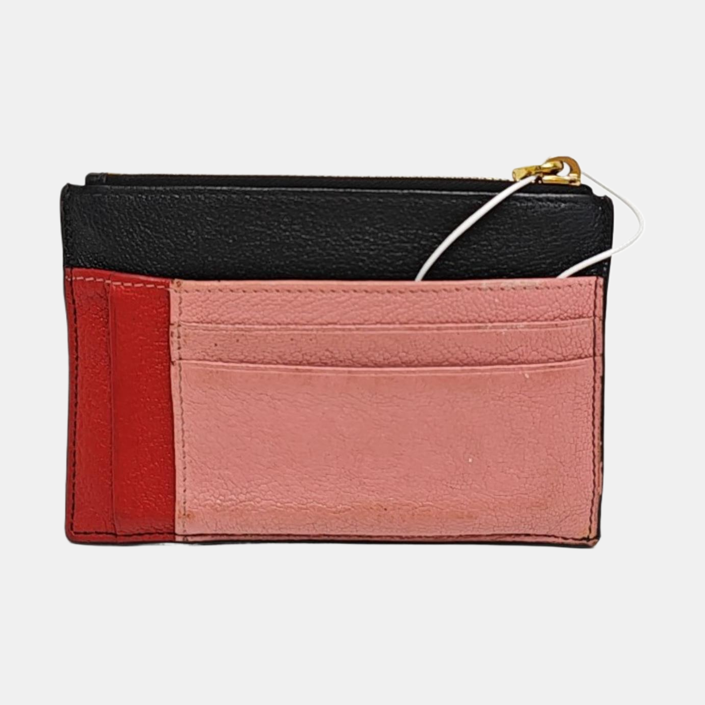 Leather Card Holder Pink