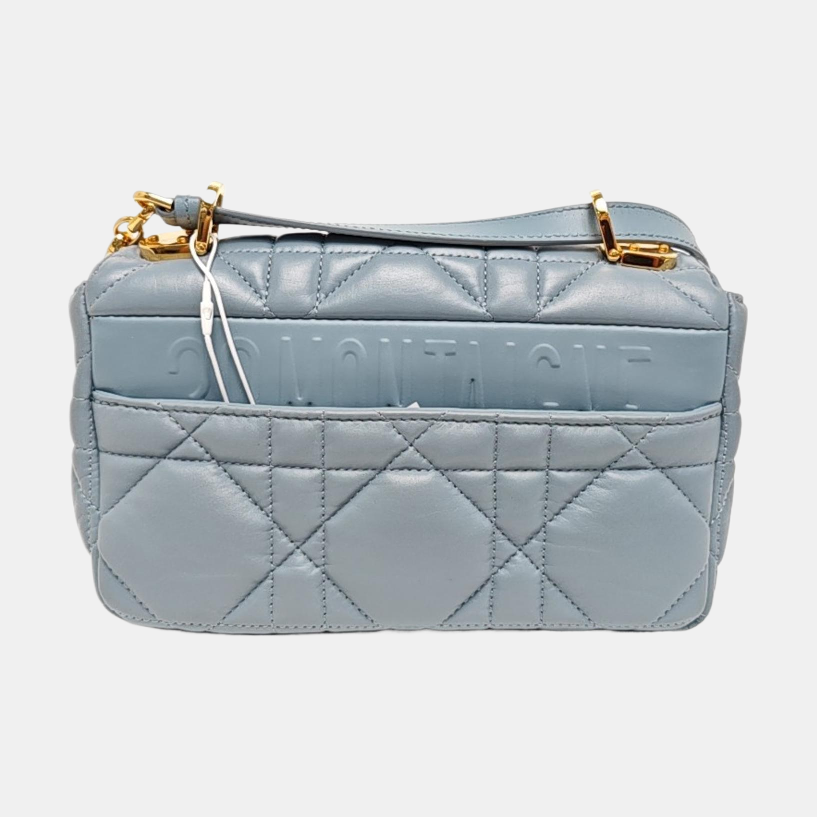 Dior Caro Small Quilted Calfskin Blue