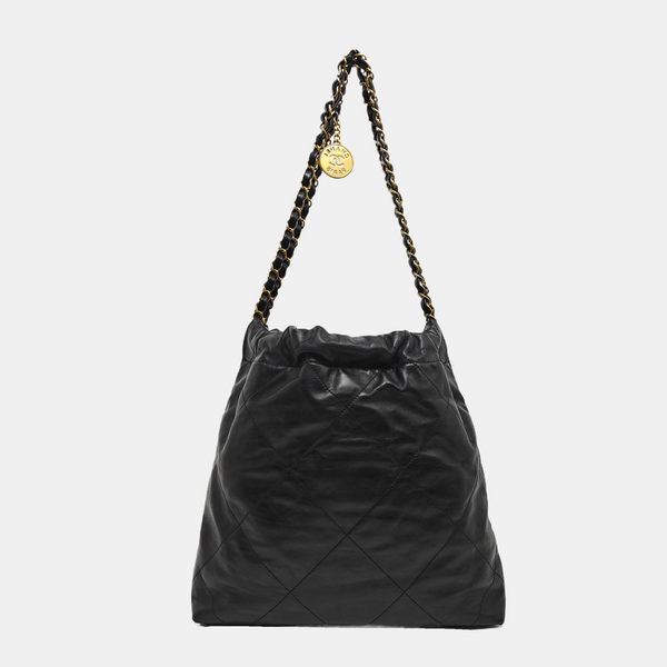 CHANEL 22 Small Quilted Calfskin Black
