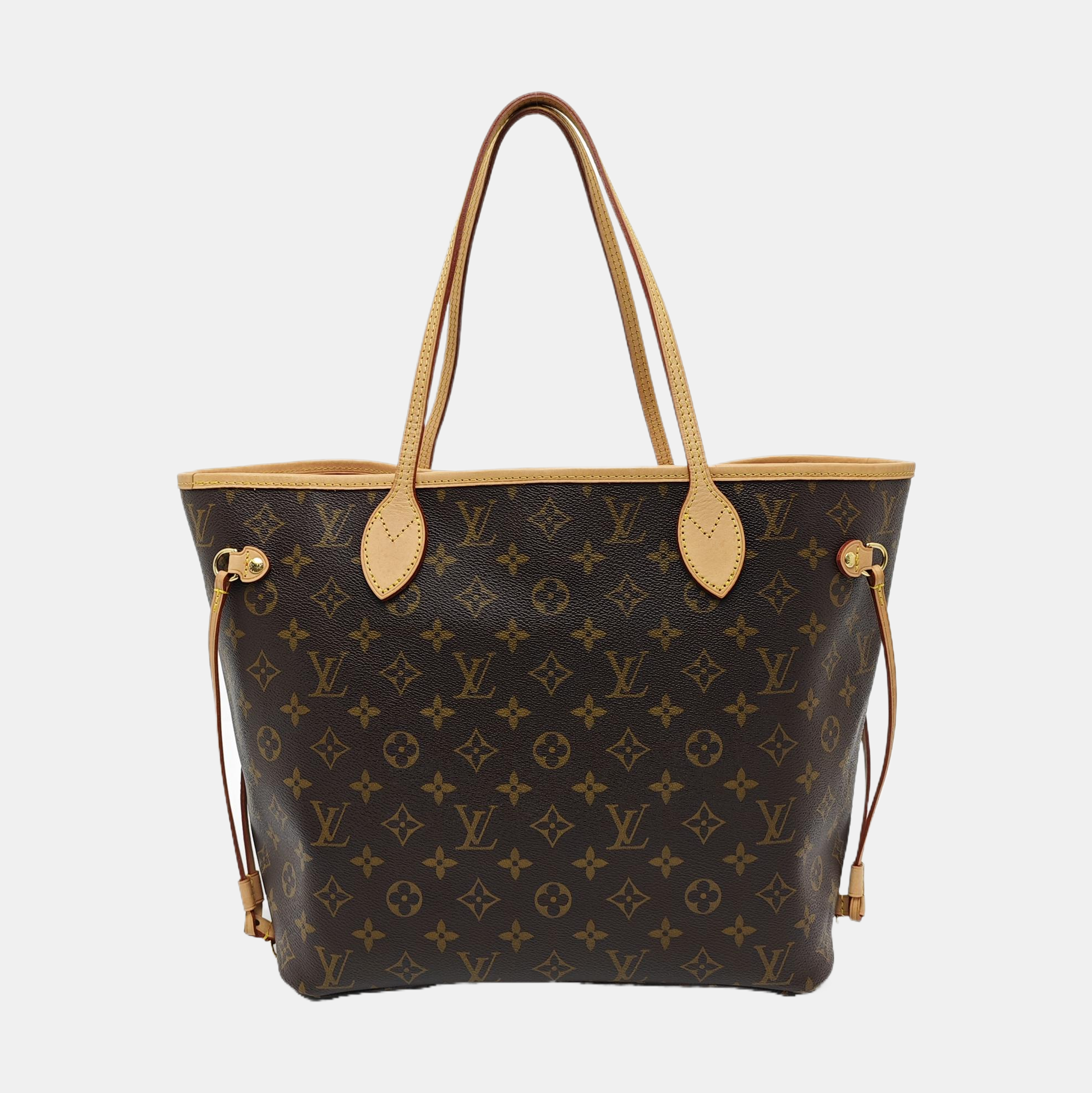 NEVERFULL MM Monogram Coated Canvas Brown