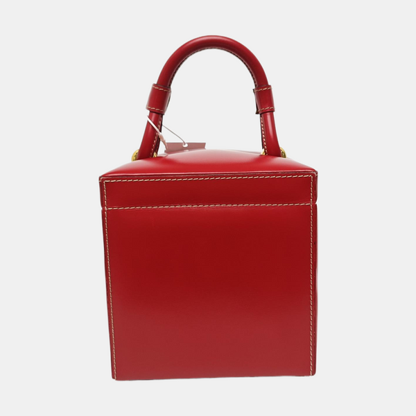 Calfskin Top Handle Bag Red
