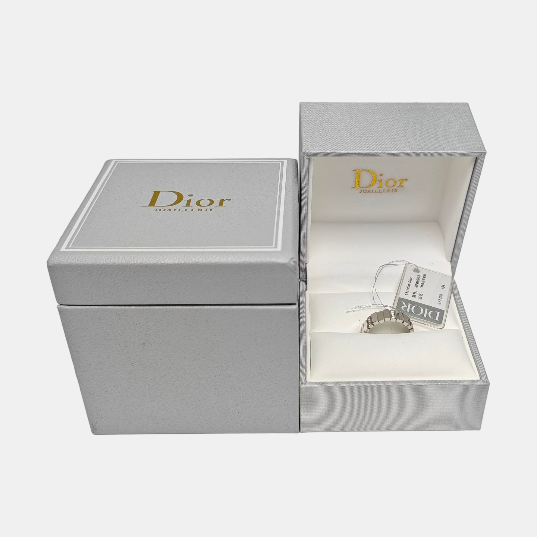 18k White Gold Silver Ring EU 54