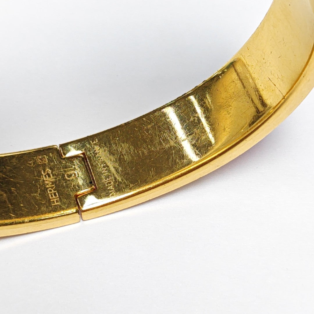 Clic H Metal Orange Bangle