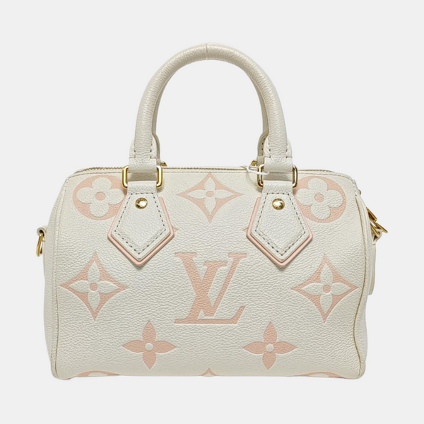SPEEDY 20 Monogram Calfskin White