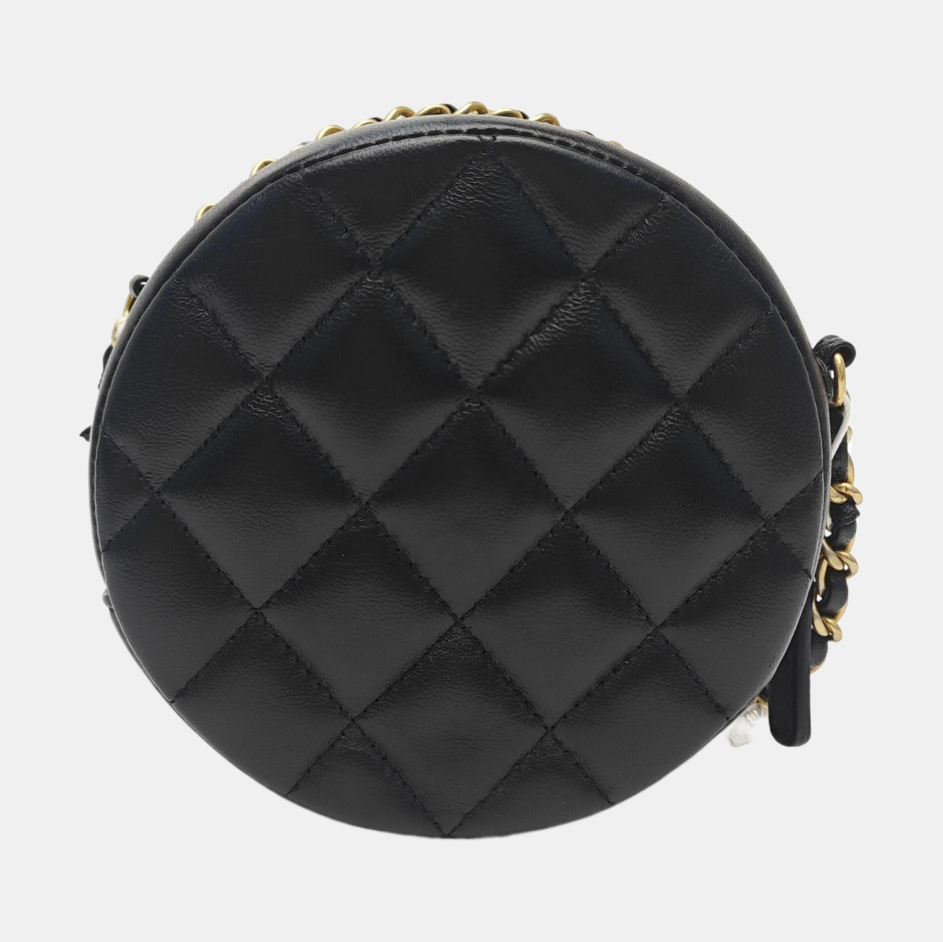 Quilted Lambskin Shoulder Bag Black