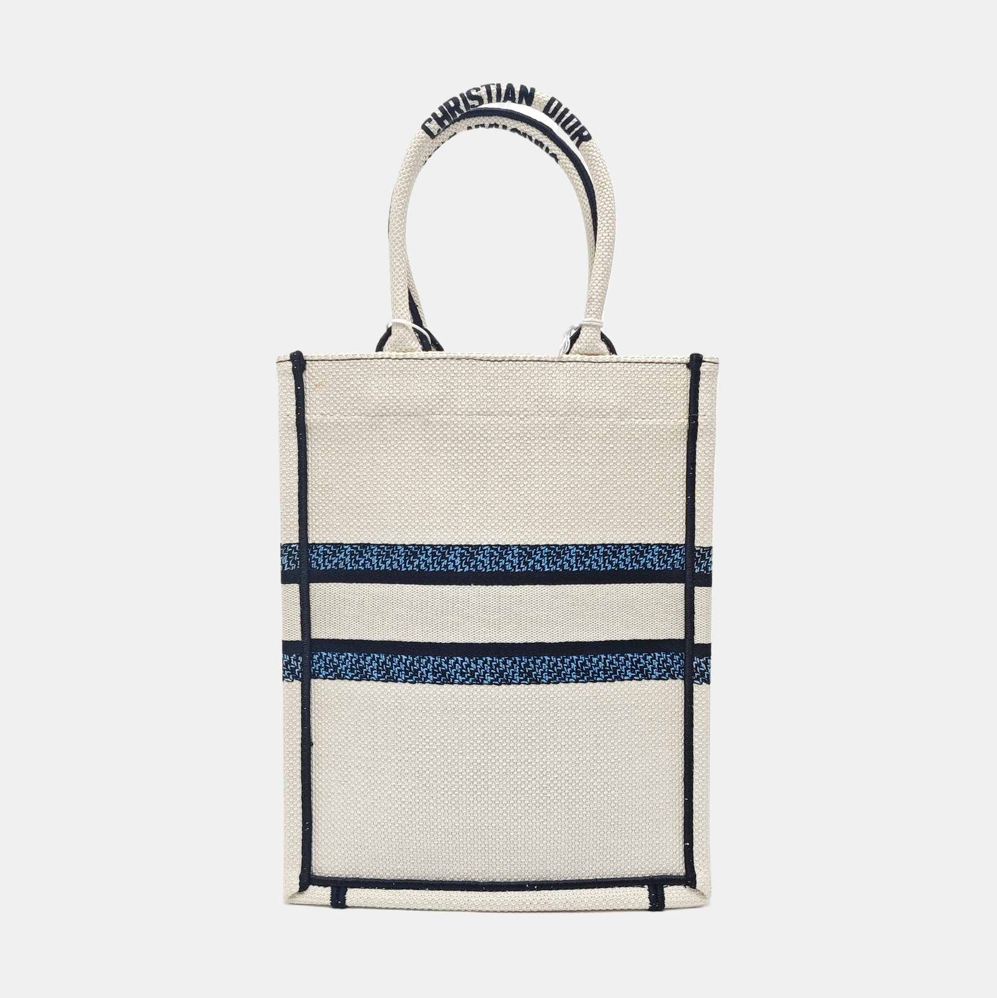 Book Tote Fabric Blue