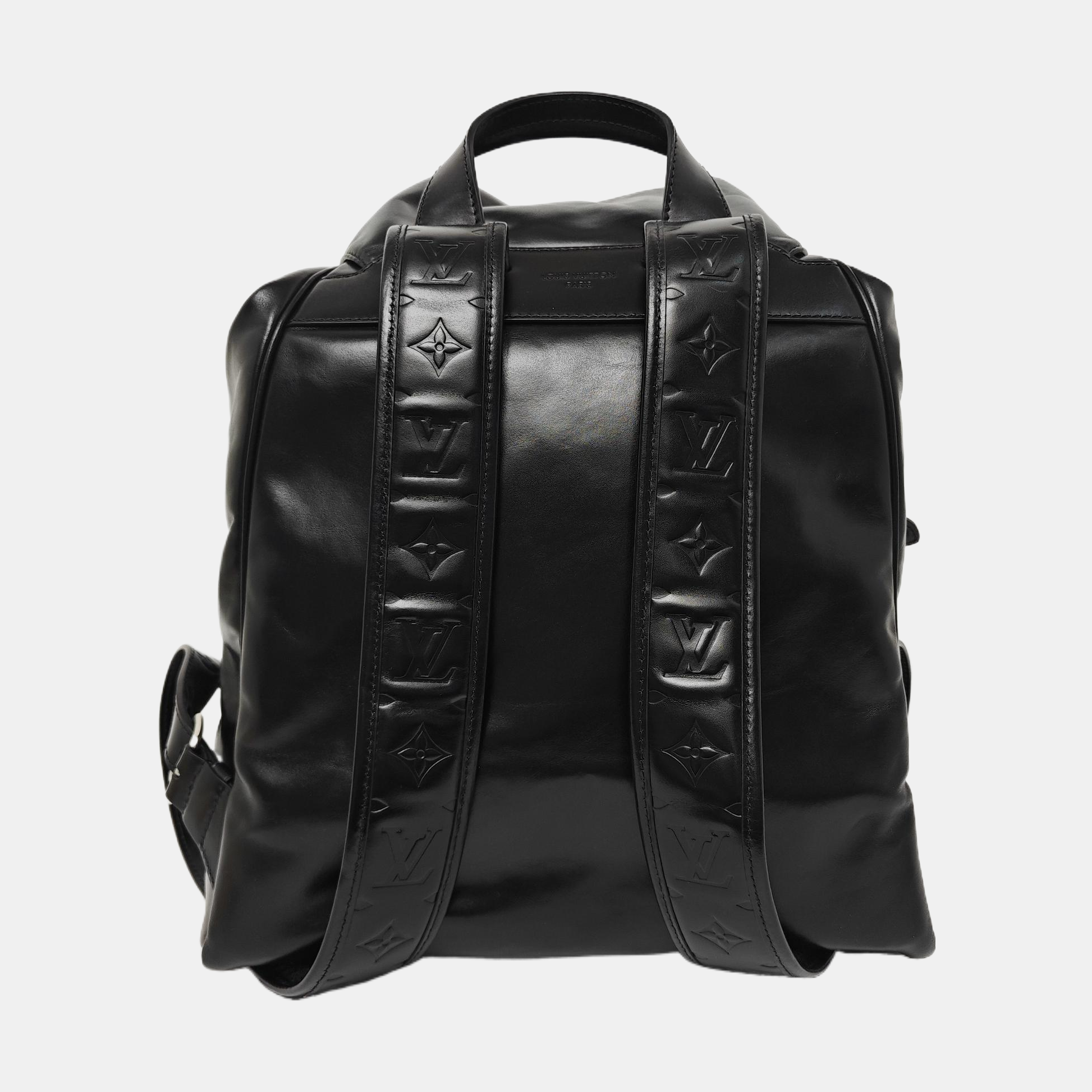 MONTSOURIS CARGO Monogram Calfskin Black