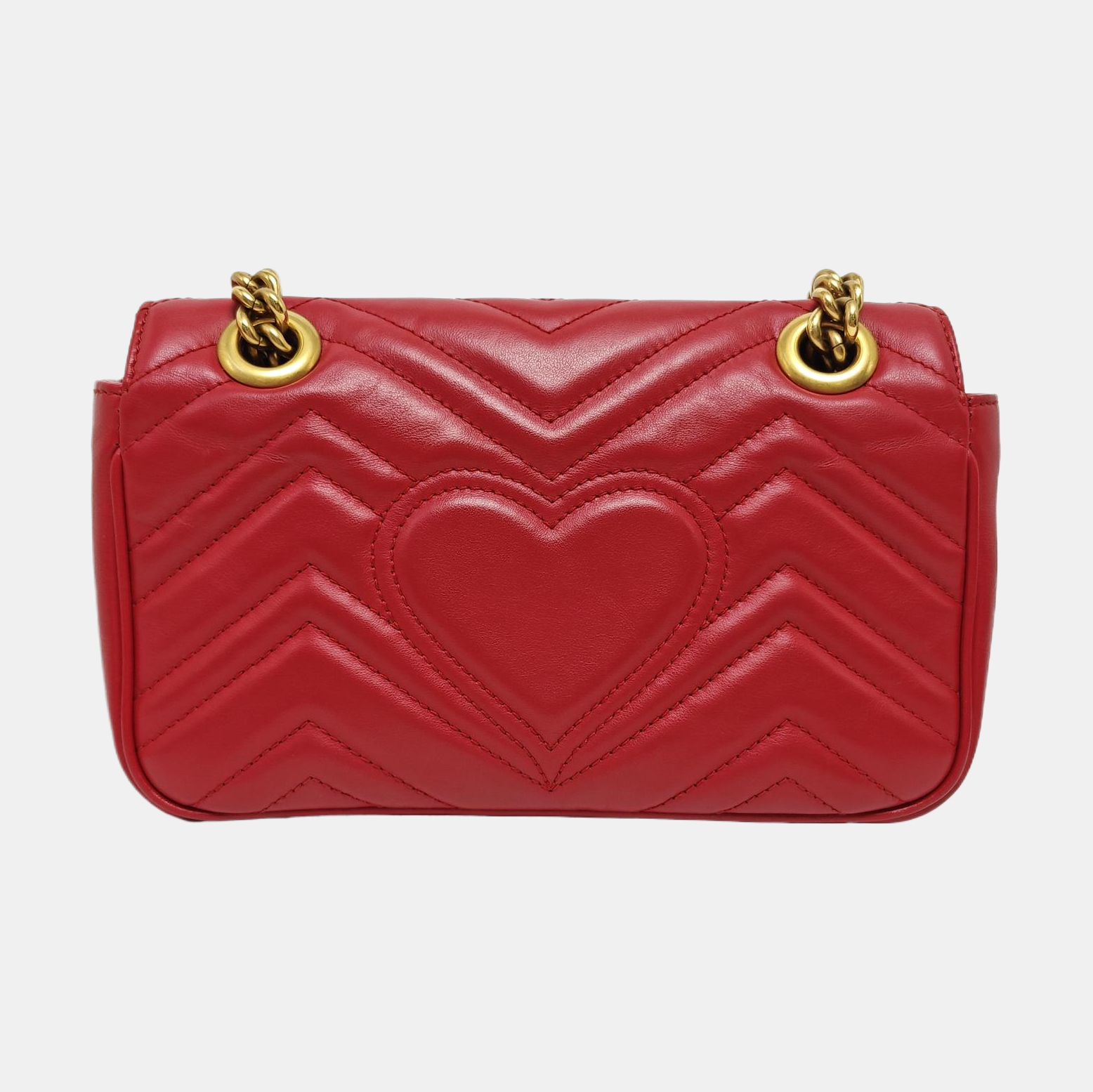 GG Marmont Small Quilted Calfskin Red