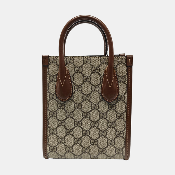 Retro Mini Monogram Coated Canvas Beige