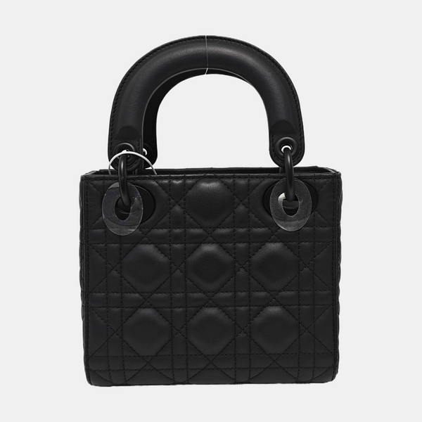 Lady Dior Mini Cannage Calfskin Black
