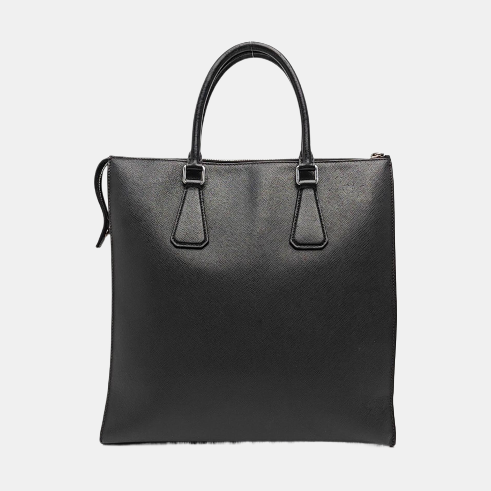 Saffiano Calfskin Top Handle Bag Black