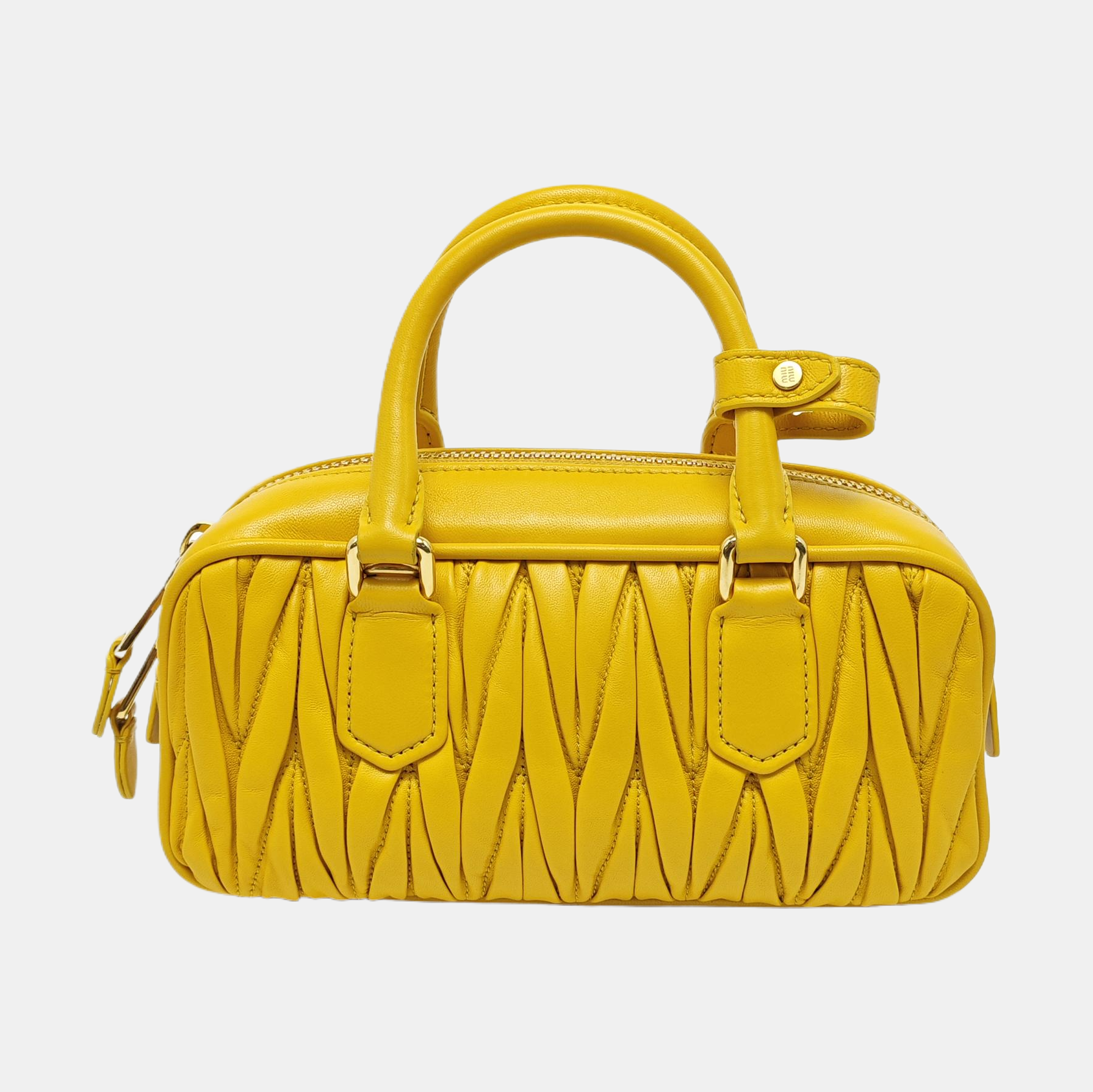 Arcadie Matelassé Small Quilted Lambskin Yellow