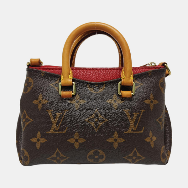 PALLAS Nano Monogram Coated Canvas Brown