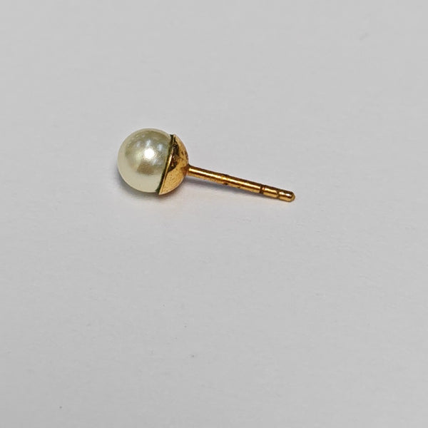 Faux Pearl White Stud Earrings