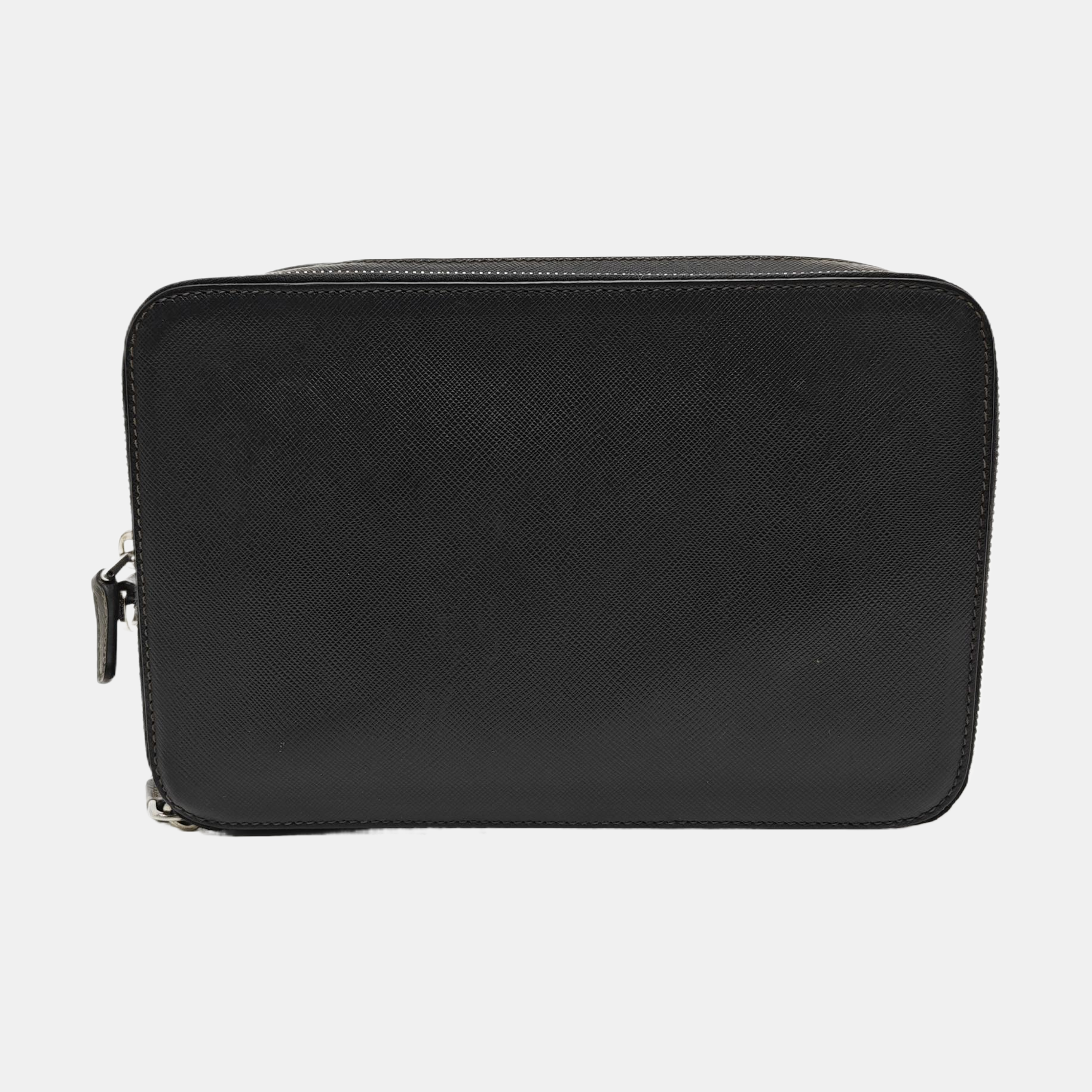 Saffiano Calfskin Clutch Black