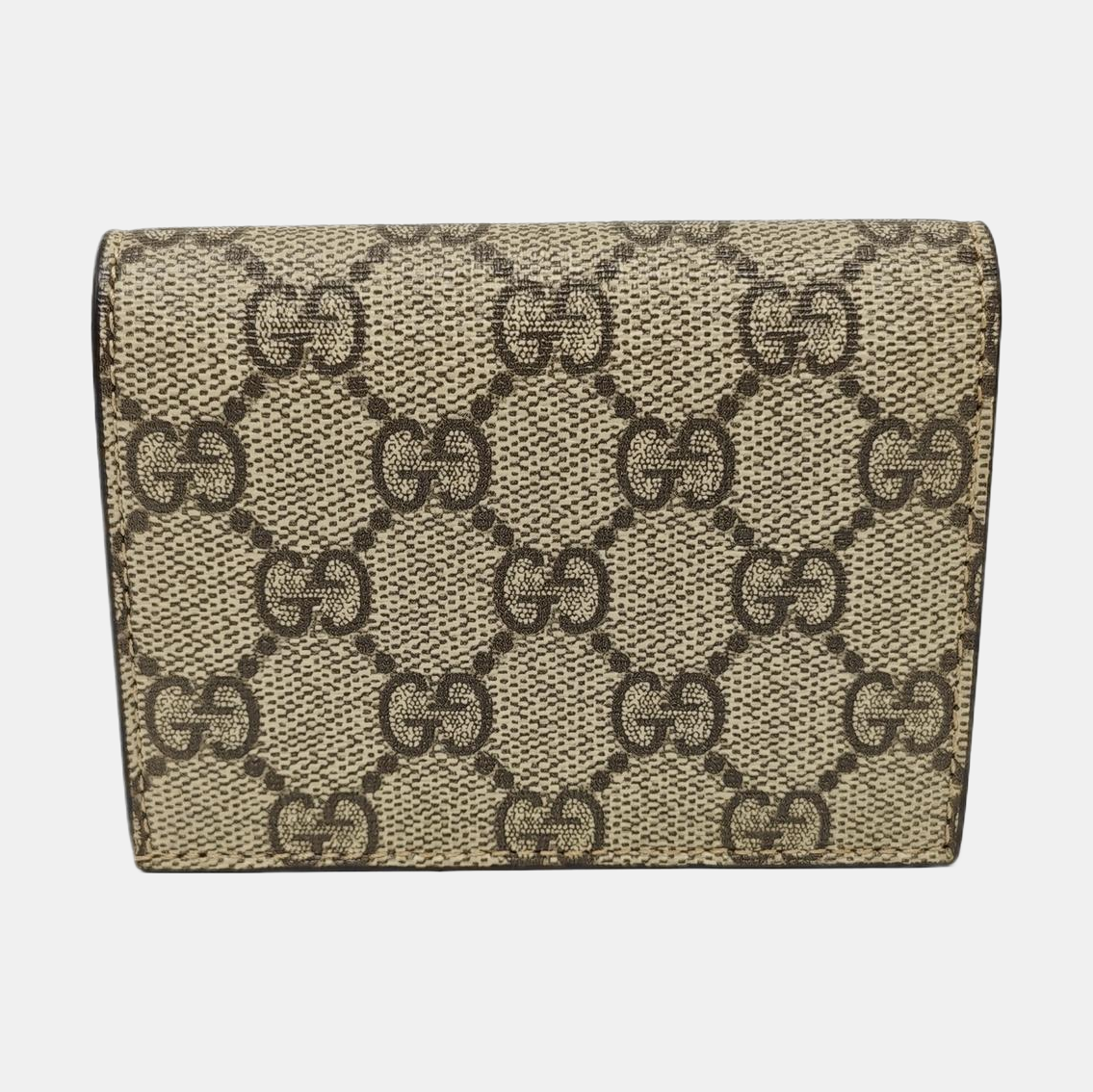 GG Supreme Monogram Coated Canvas Gray Wallet