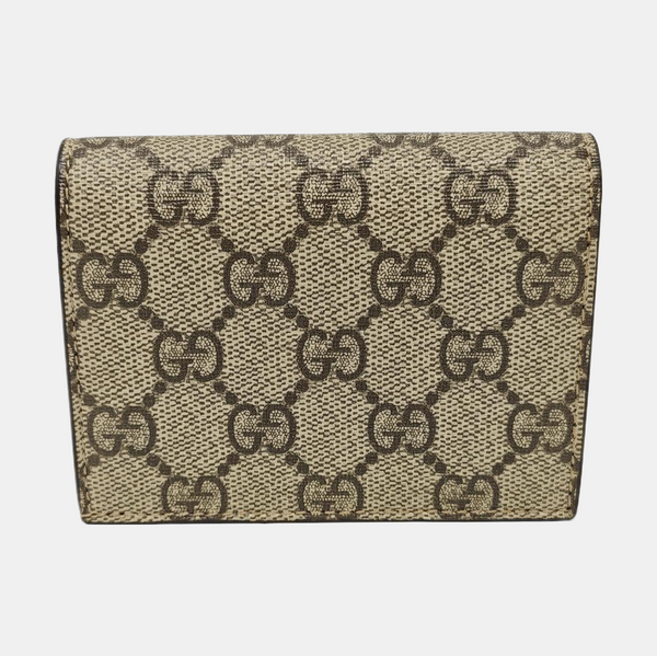GG Supreme Monogram Coated Canvas Gray Wallet