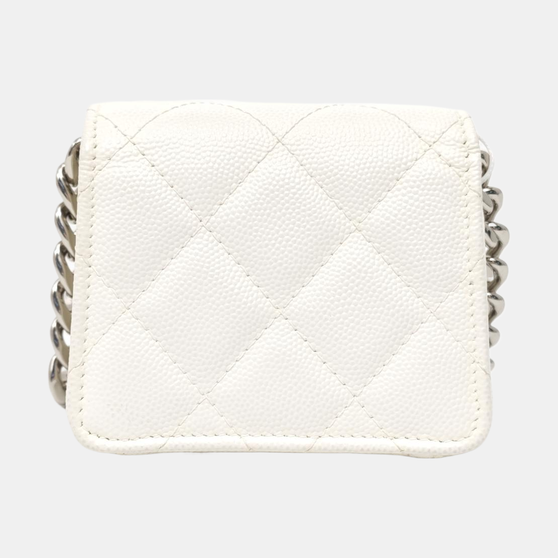 Quilted Grained Calfskin White