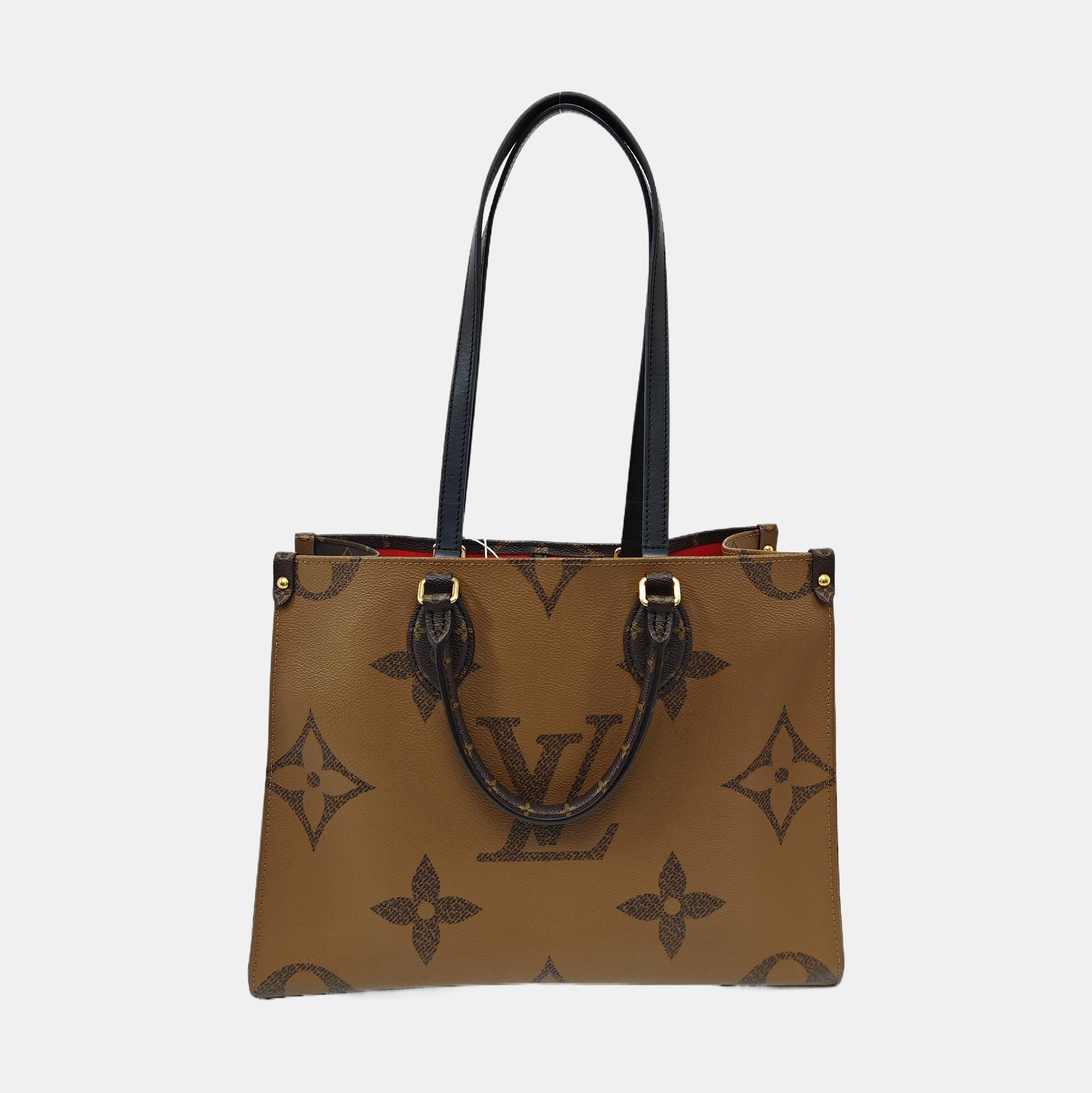 ONTHEGO MM Monogram Coated Canvas Brown