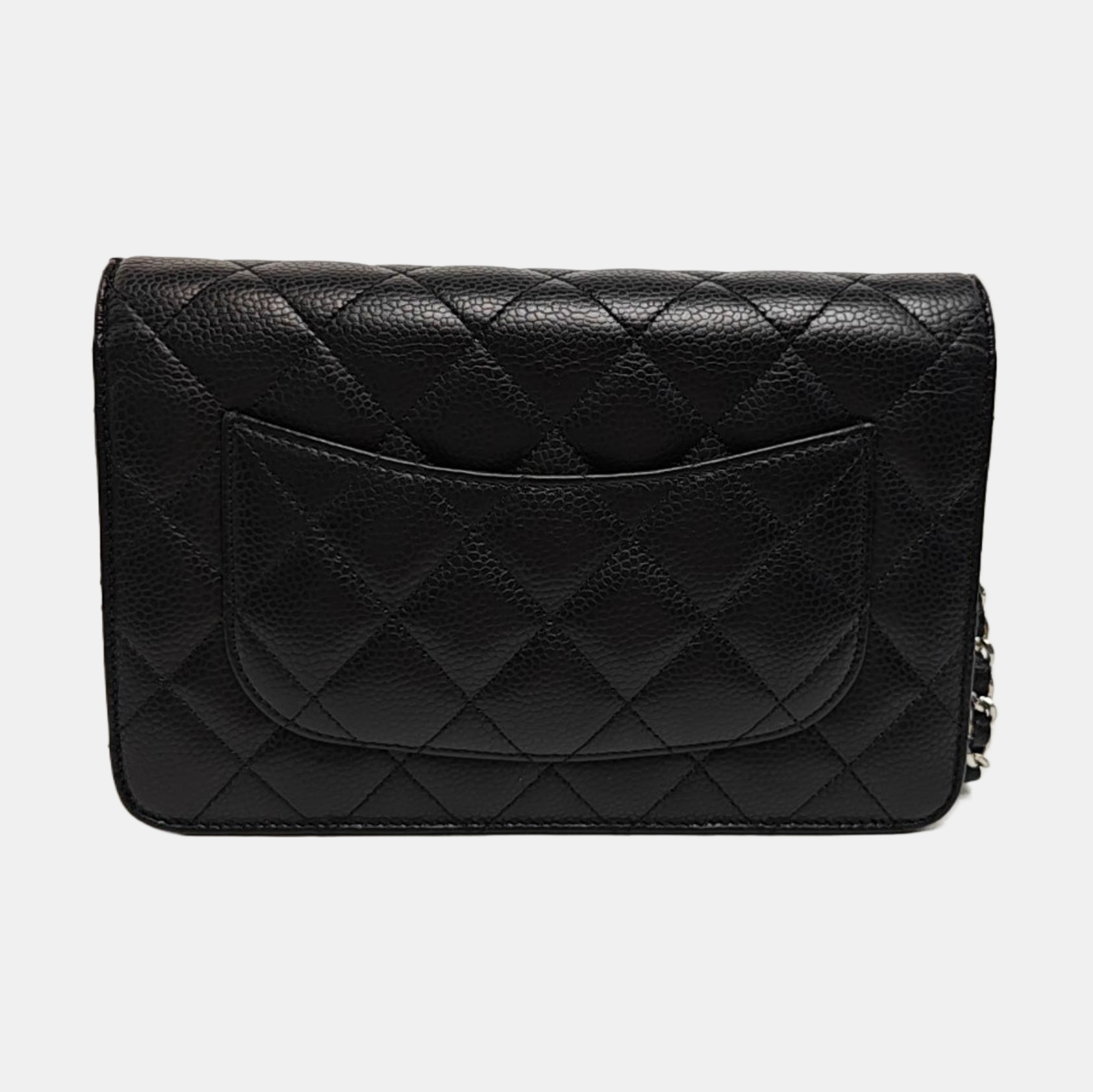 WOC Quilted Grained Calfskin Black