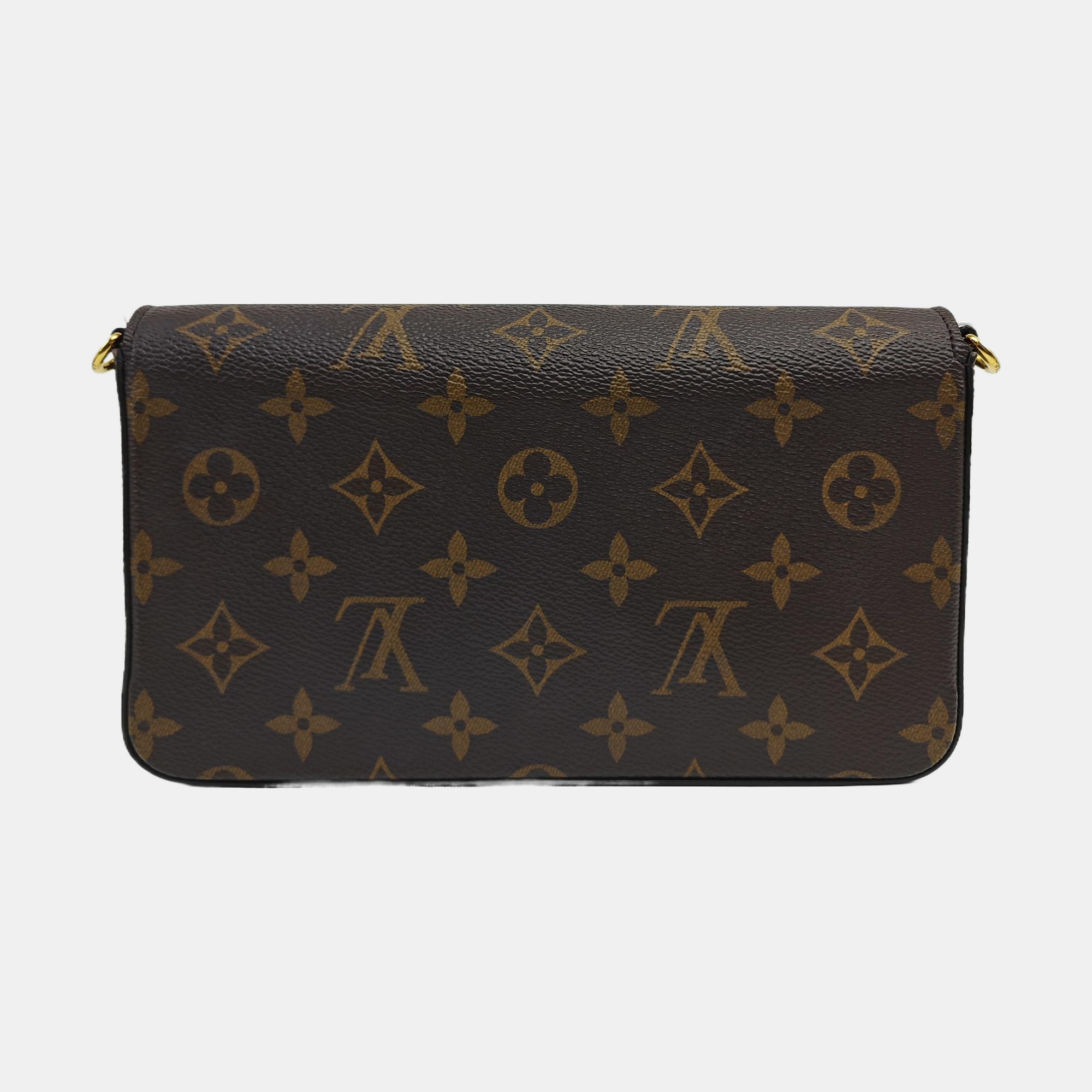 FÉLICIE Monogram Coated Canvas Brown